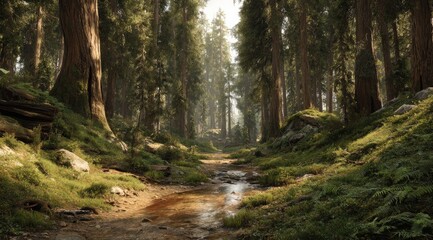 Obraz premium river in the forest