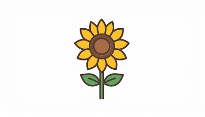 Yellow Sunflower Illustration