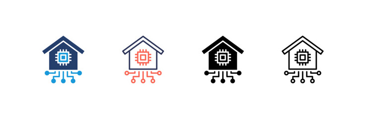 Smart Home Icon set multiple style collection