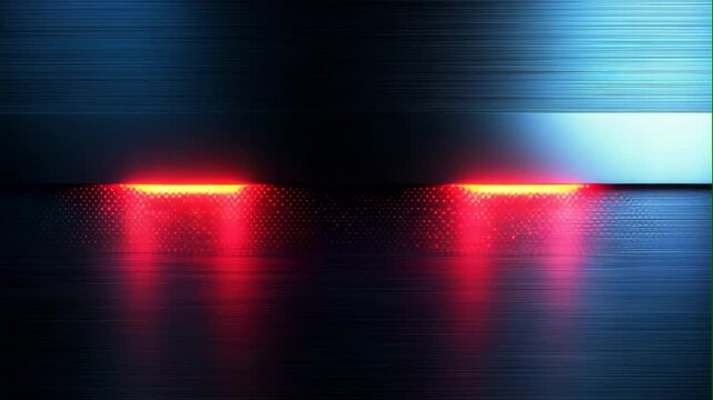 Future Glowing red Tech Interface