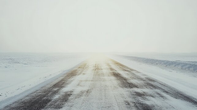 Empty asphalt road isolated on white background