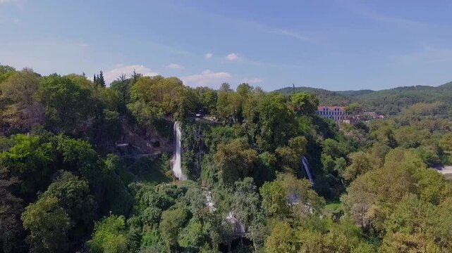 Majestic Waterfall in Edessa, Greece