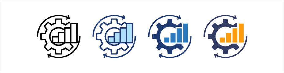 Optimization Icon Set Multiple Style Collection