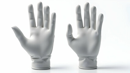 High-Performance Competition Golf Gloves: Both Perspectives on Seamless White Backdrop