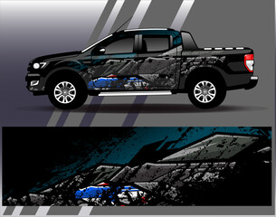 Car wrap design vector. Graphic abstract stripe racing background designs for vehicle, rally, race, adventure and car racing livery