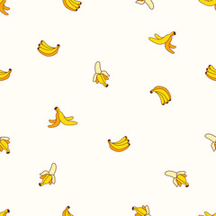 Seamless Fruit pattern. Idea for fabric, tablecloth pattern, wrapping paper, gift paper. Print ditsy. Motives are scattered randomly. Fruit pattern background. cute pattern.