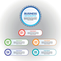 Minimal flat infographic vector illustration for business information visualization