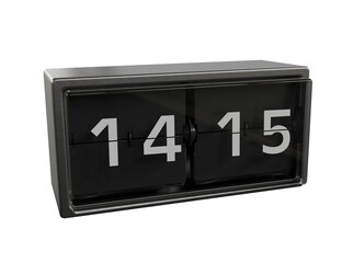 Flip Clock isolated on white