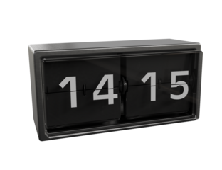 Flip Clock isolated on white