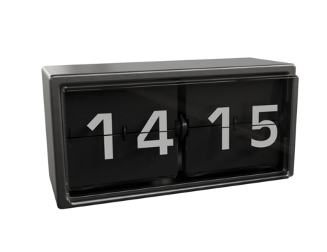 Flip Clock isolated on white
