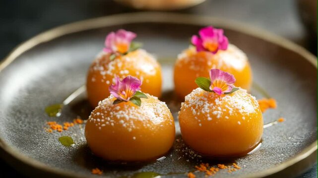 Traditional Milk Peda Dessert in Gourmet Style