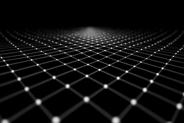 Grid pattern with points creates an abstract visual representation at night Generative AI