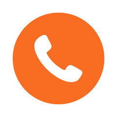 Orange Phone Call Icon
