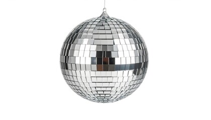Obraz premium A levitating multi-surface mirror orb with kaleidoscopic geometric patterns etched onto its surface