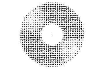 Triangle Halftone Vinyl Record Abstract Art