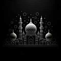 vector illustration of islamic mosque