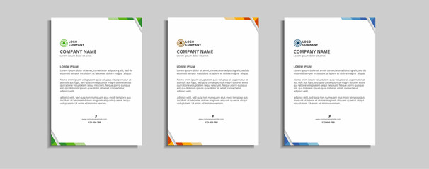 modern corporate letterhead template design