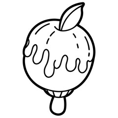 vector illustration of a ice cream Appel