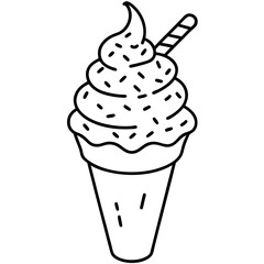 ice cream with cone