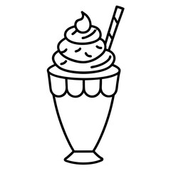 ice cream in a glass