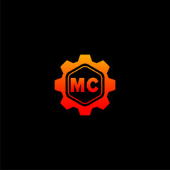 MC Initials Tech Logo Vector Art  Icons  and Graphics