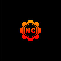 NC Initials Tech Logo Vector Art  Icons  and Graphics