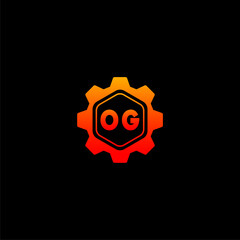 OG Initials Tech Logo Vector Art  Icons  and Graphics