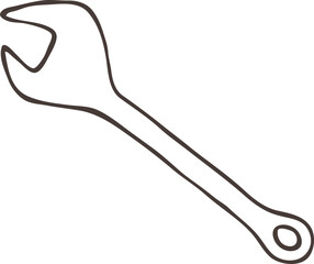 공구_렌치스패너01_선화 (일러스트)