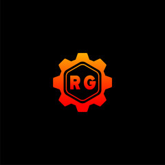 RG Initials Tech Logo Vector Art  Icons  and Graphics