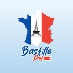 Vector graphic of Bastille Day for Bastille Day celebration. © Alpaneee