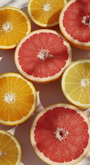 Fresh citrus fruit slices background image