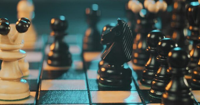 chess, chessboard, close-up, chess pieces, game, strategy, board game, intelligence, thinking, decision making, wooden, smart, competition, planning, move, king, queen, rook, pawn, knight, bishop, che