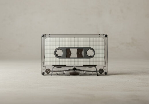 Vintage Cassette Front Label Mockup