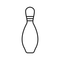 bowling pin line icon vector
