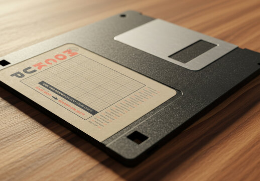 Floppy Disk Label Mockup