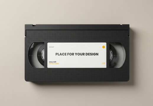 Vintage VHS Front Label Mockup