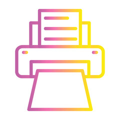 Printer Color gradient illustration vector icon which can easily modify or edit 
 