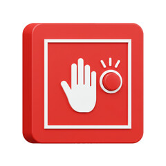 Obraz premium Push button alarm or stop device.