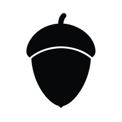 Acorn Bold Vector Silhouette