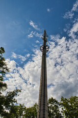 telecommunication radio tower antenna future broadband concept satellite connect clouds
