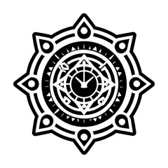 Obraz premium A solid style icon of clock