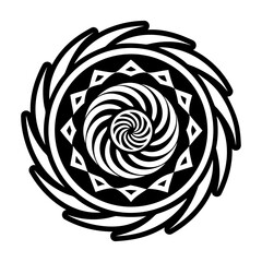 Eternal spiral icon in solid style