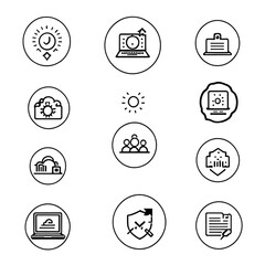 Fototapeta premium 統計とダッシュボードUIアイコン｜Statistics and Dashboard UI Icons