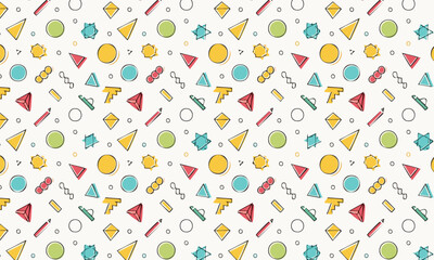 Fun Abstract Geometric Pattern for Party Background