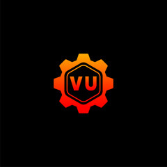 VU Initials Tech Logo Vector Art  Icons  and Graphics