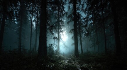 Fototapeta premium fog in the forest