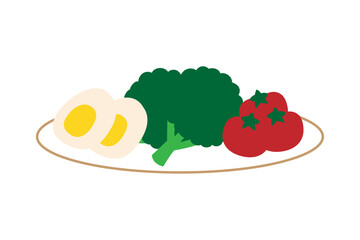 トマトとブロッコリーと卵のセット