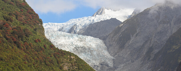 Fototapeta premium View at Franz Josef glacier in New Zealand
