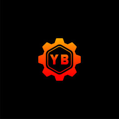 YB Initials Tech Logo Vector Art  Icons  and Graphics