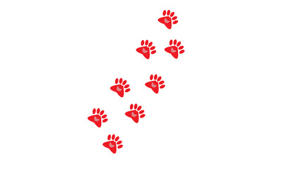 red heart on white background